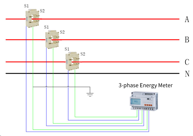 Wiring of AKH-0.66/I Measurement Current Transformer