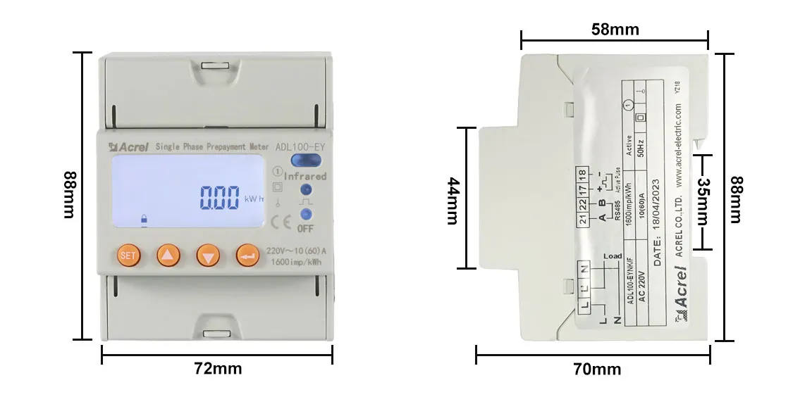 ADL100-EY Single Phase Perpaid Energy Meter