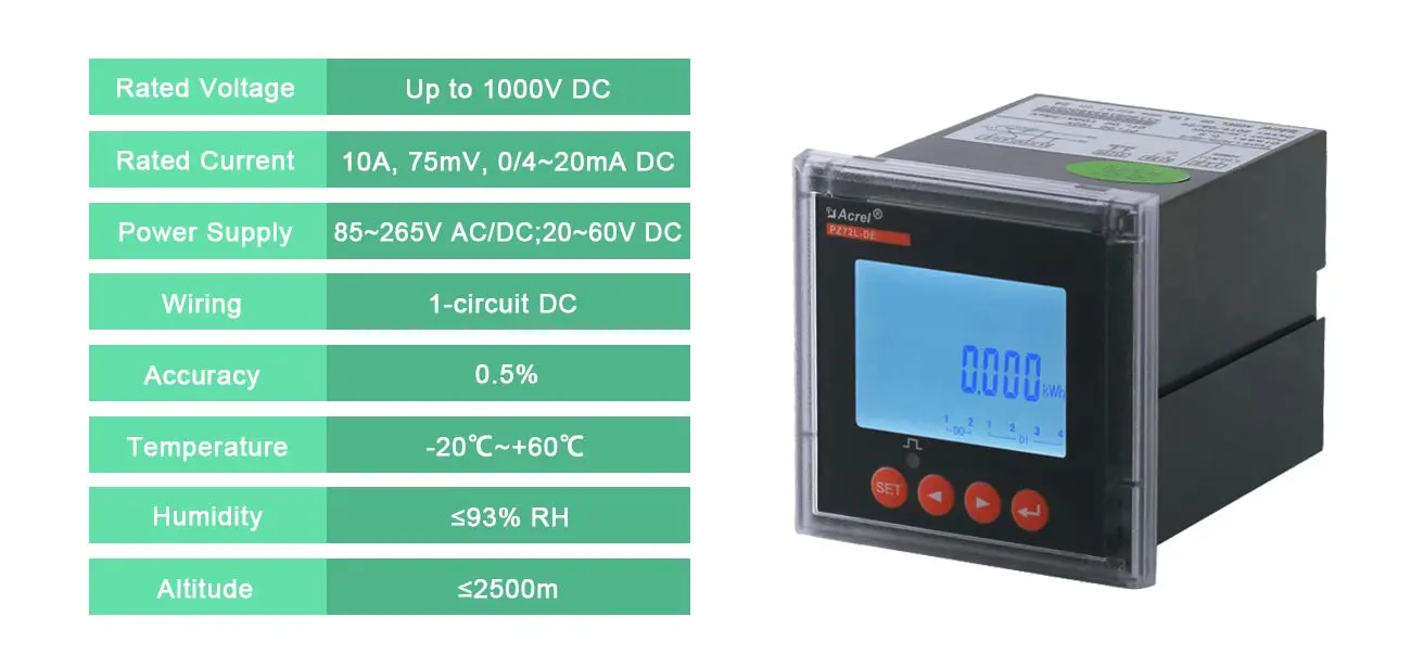 PZ72L-DE DC Multi-function Energy Meter