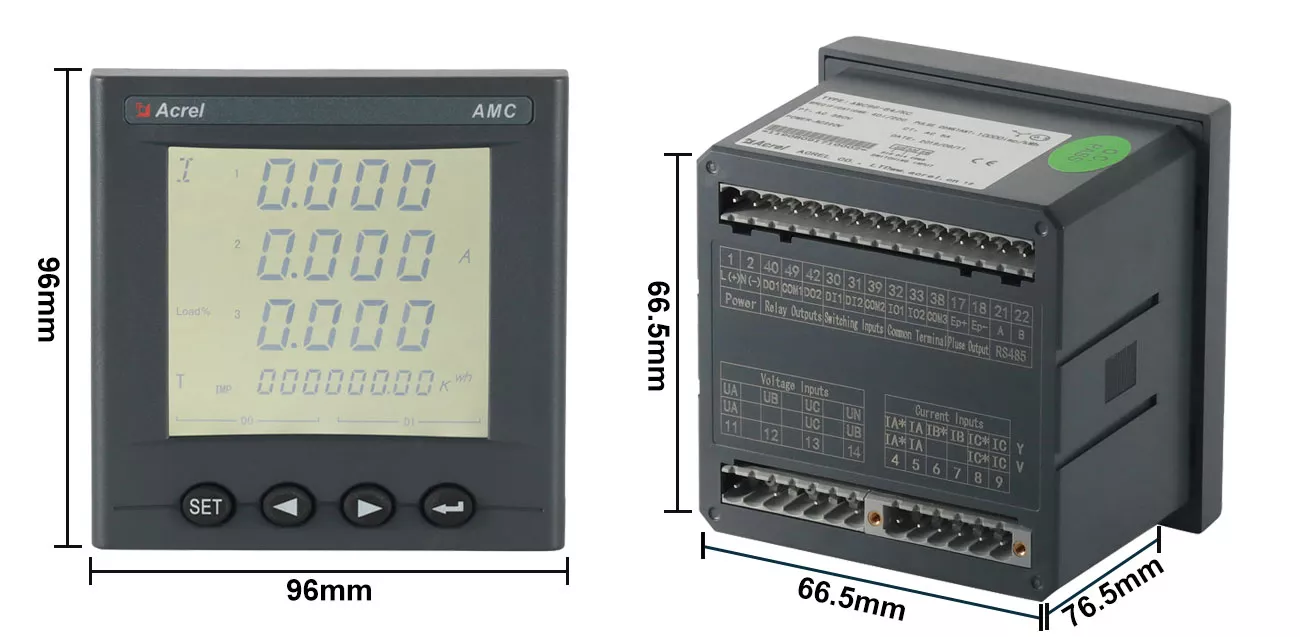 AMC96L-E4/KC Three-phase AC Multi-function Panel Energy Meter