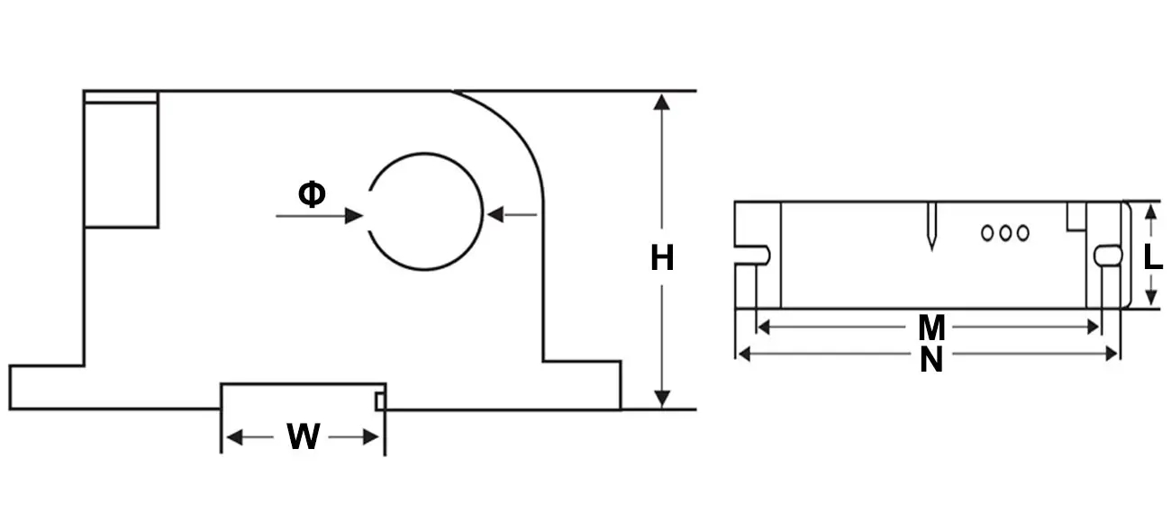 BA50L-AI/I AC Residual Current Transducer